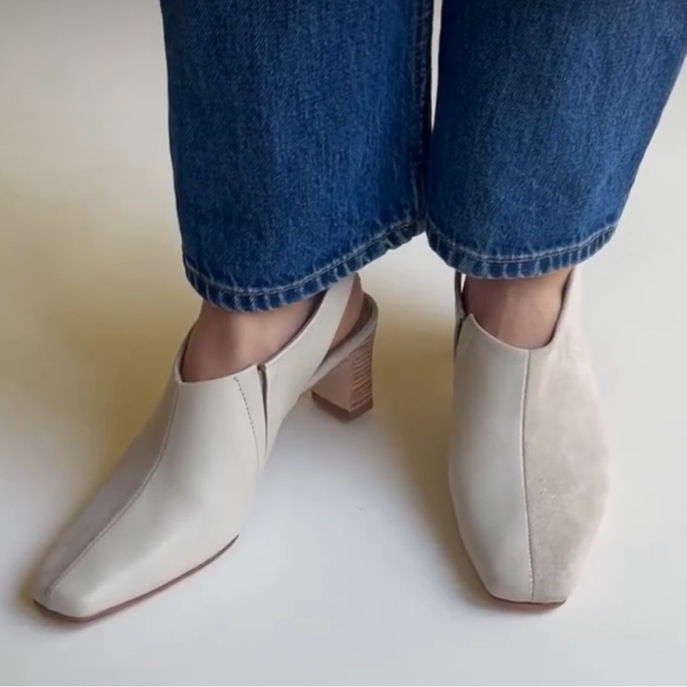 Huma Blanco Rita Split-Tone Slingback Kitten Heel… - image 3